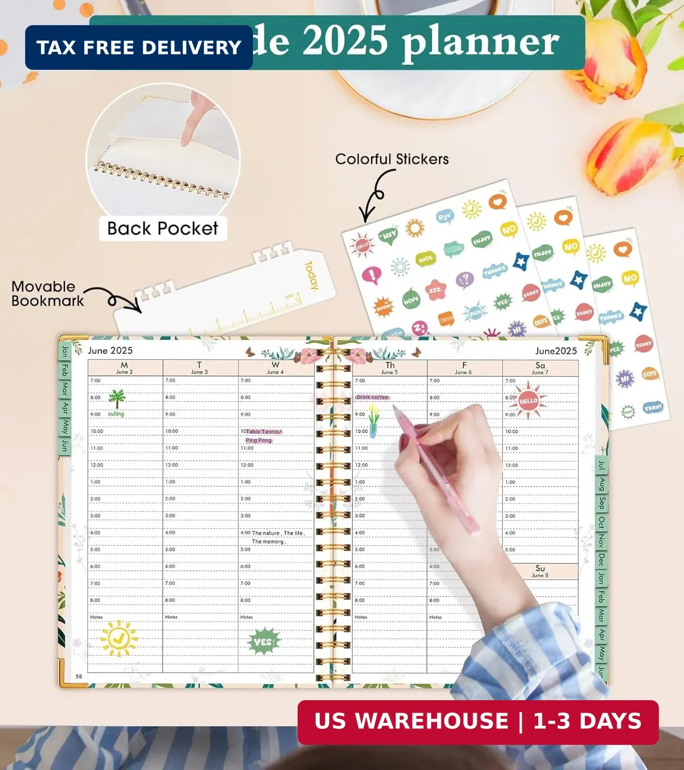 2026 Appointment Book, Hardcover Planner 12 Months Weekly and Monthly (January 2