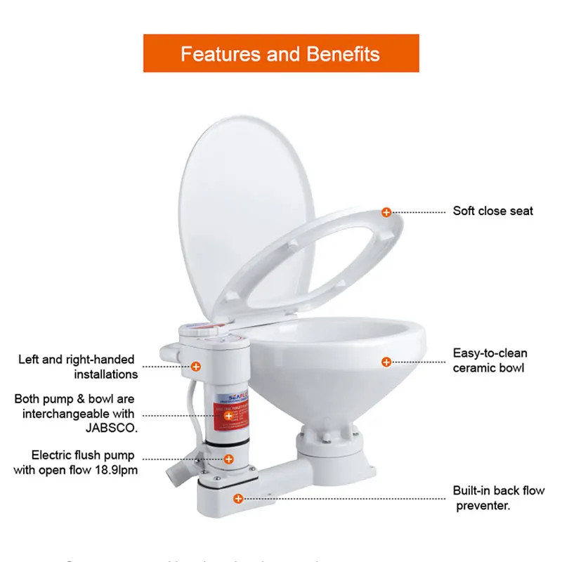 Marine Toilet Pump Horizontal Marine Pump Vertical Type Horizontal Type 12V 24V