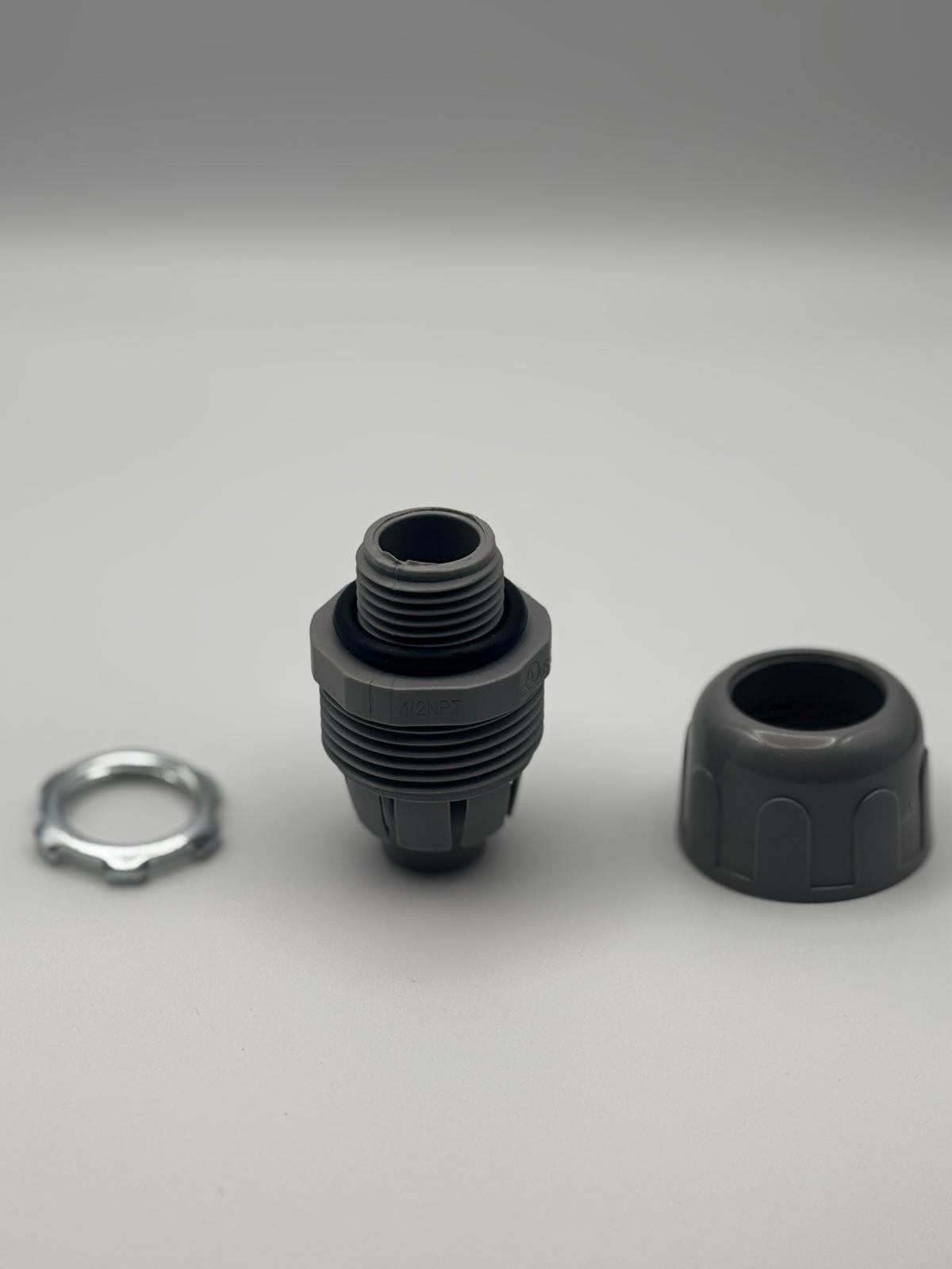25 pc UL Listed 1/2″ PVC Liquid Tight Connector – Electrical Conduit Fitting