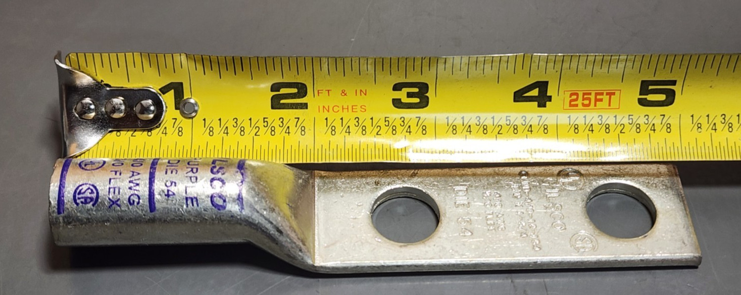 Ilsco CLND-4/0-12-134 Crimp Compression Lug Size 4/0 – 1 AWG Purple (Qty 6)