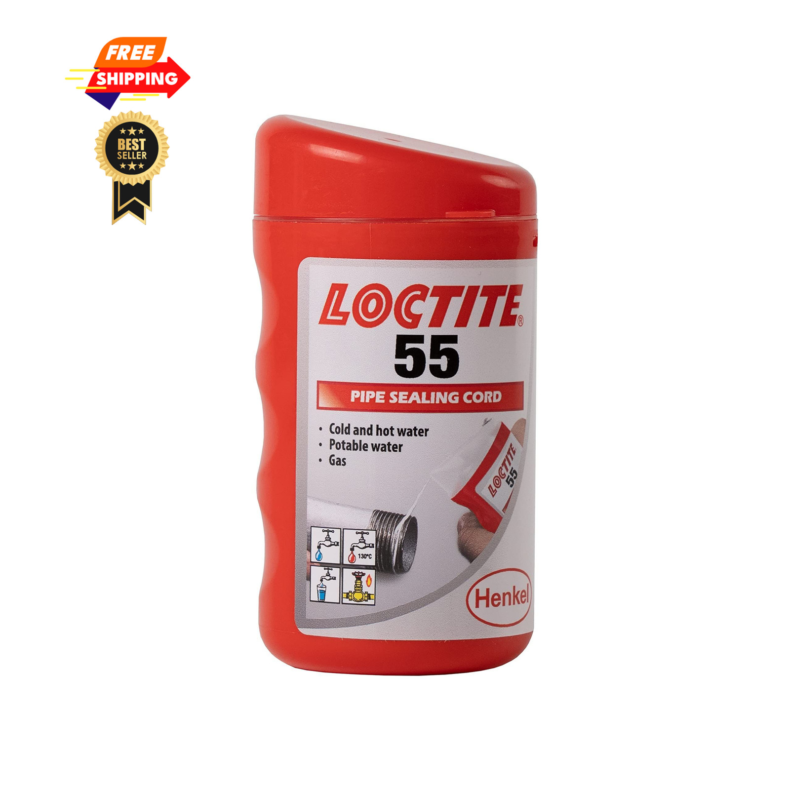 Loctite 55X150M LOC Sealing Cord, Multicoloured 160m,