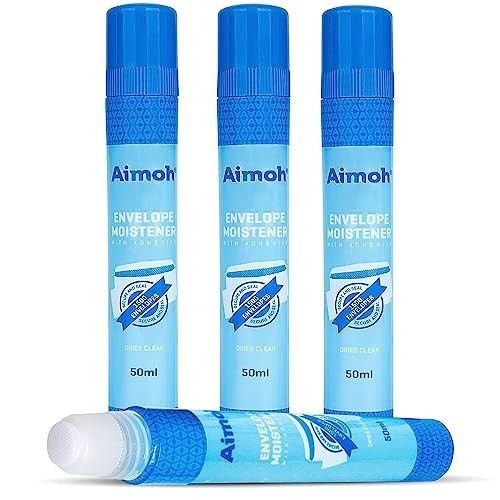 Envelope Moistener with Adhesive, Fast-Drying, Envelope Sealer, Stamp and Letter