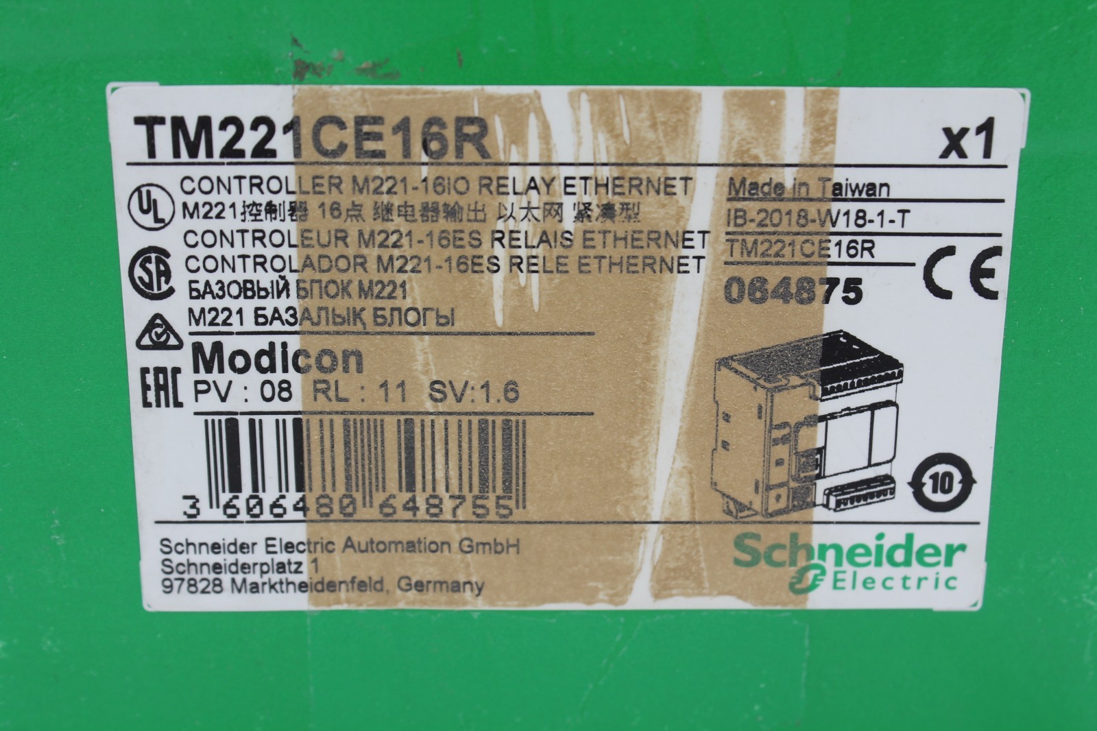 Schneider Electric TM221CE16R Modicon M221 Controller 064875 (NEW IN BOX)