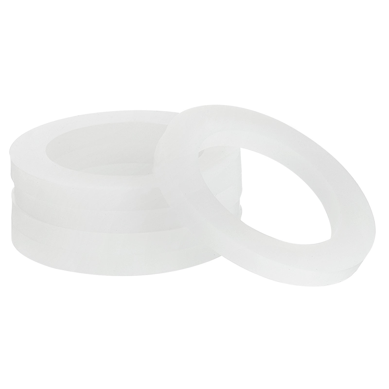 Silicone Gasket 30mm OD 20mm ID 3mm Width VMQ Seal Rings Washer, White 10Pcs