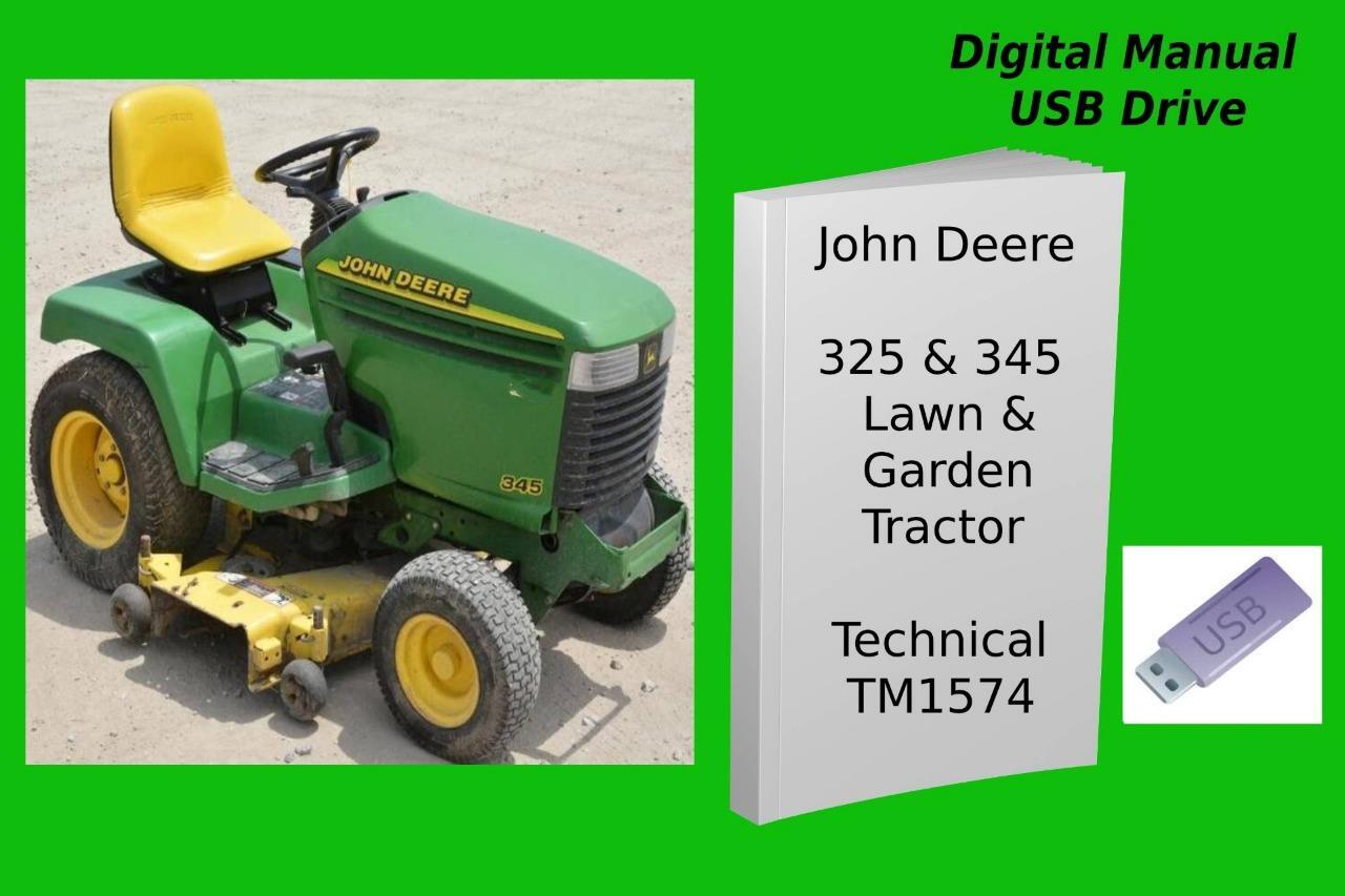 John Deere 325 & 345 Lawn & Garden Tractor Technical Manual See Description