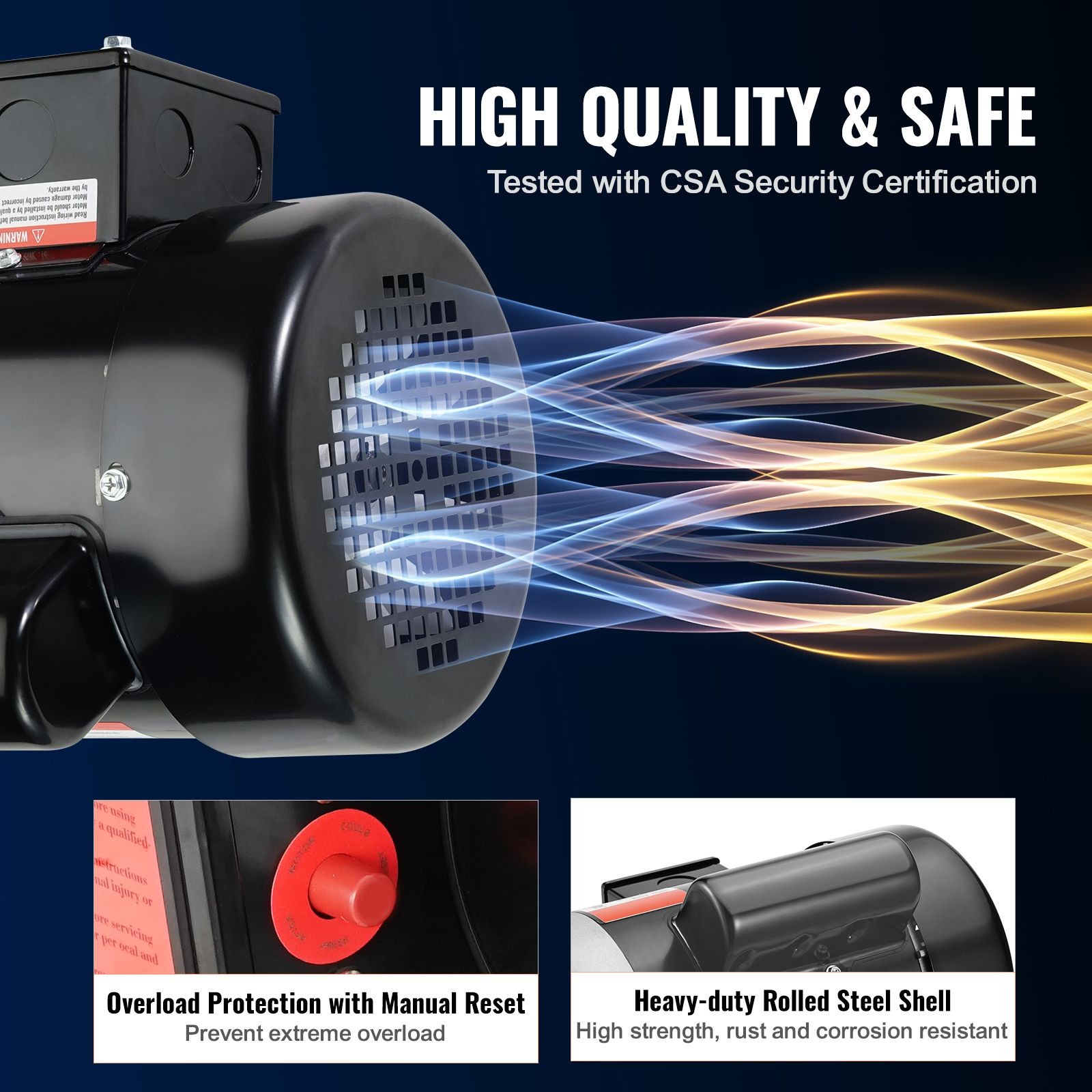 0.75HP Electric Motor 1725 rpm,AC 115V/230V,56C Frame,Air Compressor Motor