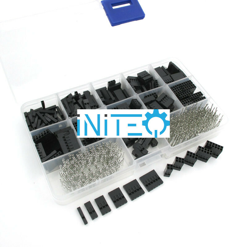 620pcs Dupont Connector Assortment 2.54mm 0.1″ Cable Header Kit Female US