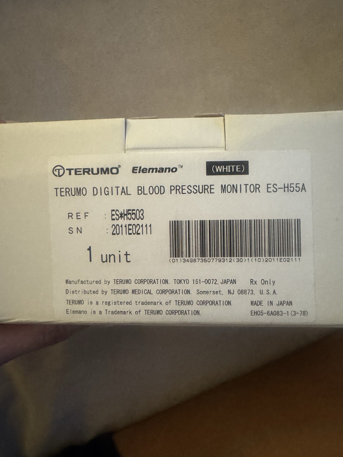 Terumo Elemano ES-H55A Automatic Digital Arm BP Monitor + Cuffs