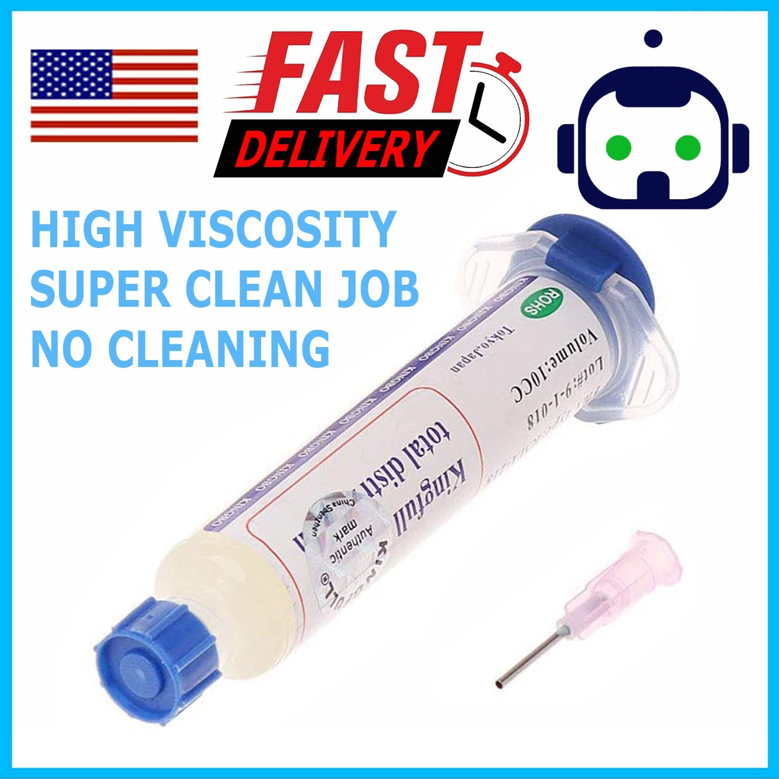 New Kingbo RMA-218 Soldering Paste Flux Syringe BGA Rework Reball Mobile PCB