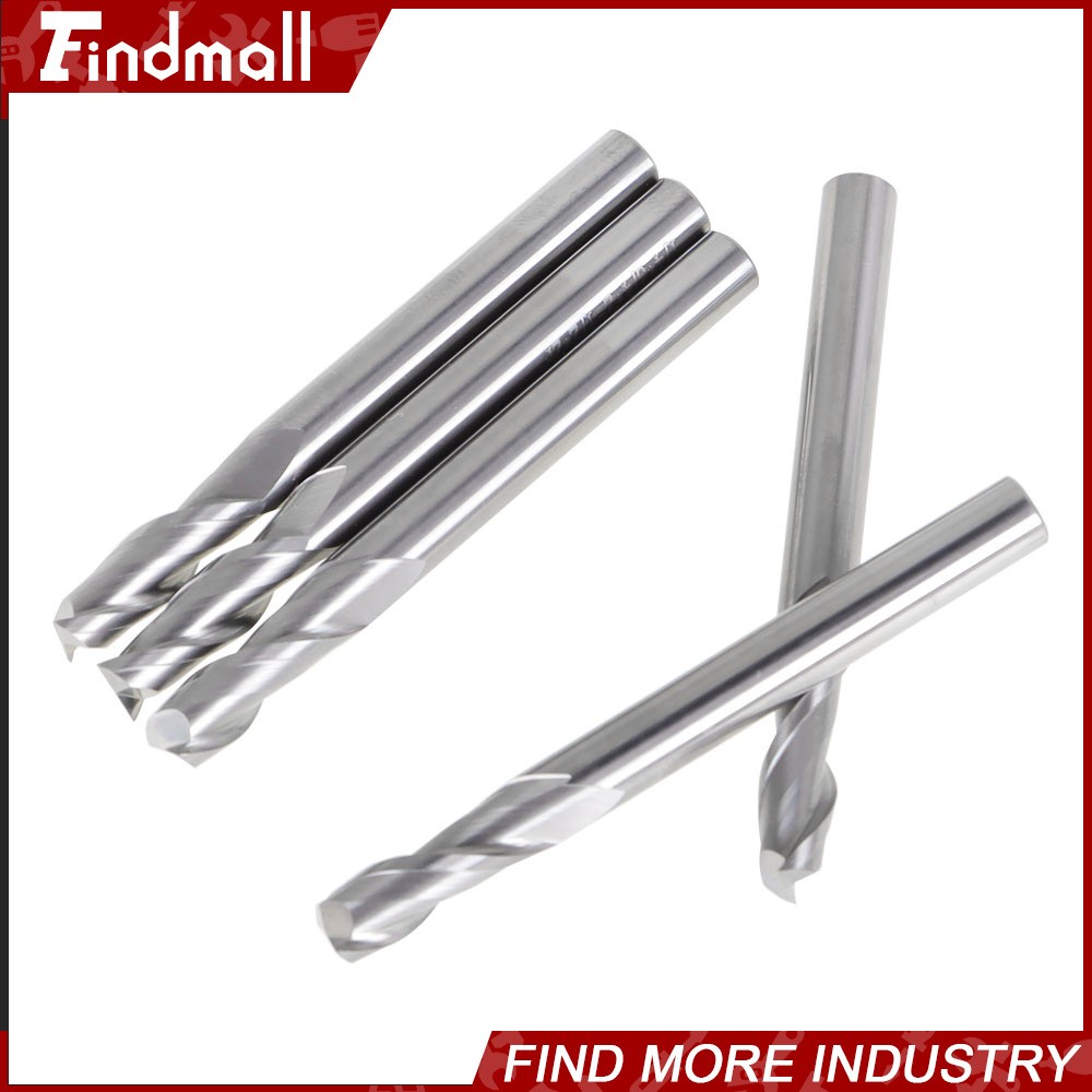Findmall 5 PCS 1/4″ 2 FLUTE CARBIDE END MILL