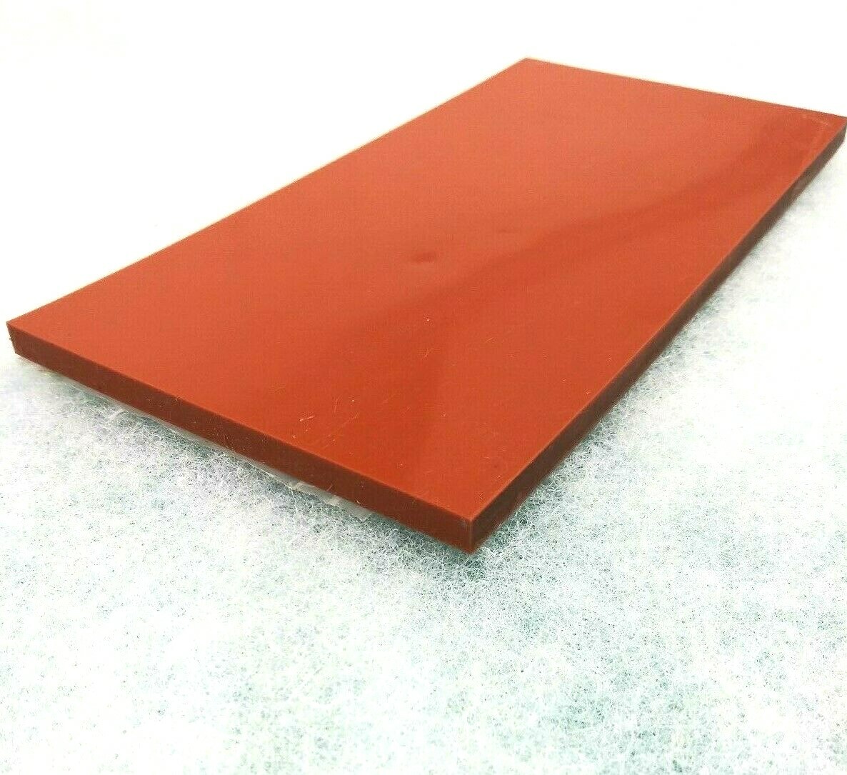 Silicone Rubber Solid Sheet 1/4” Thk x 4” W x 12” L US Hi-Temp 60 Duro