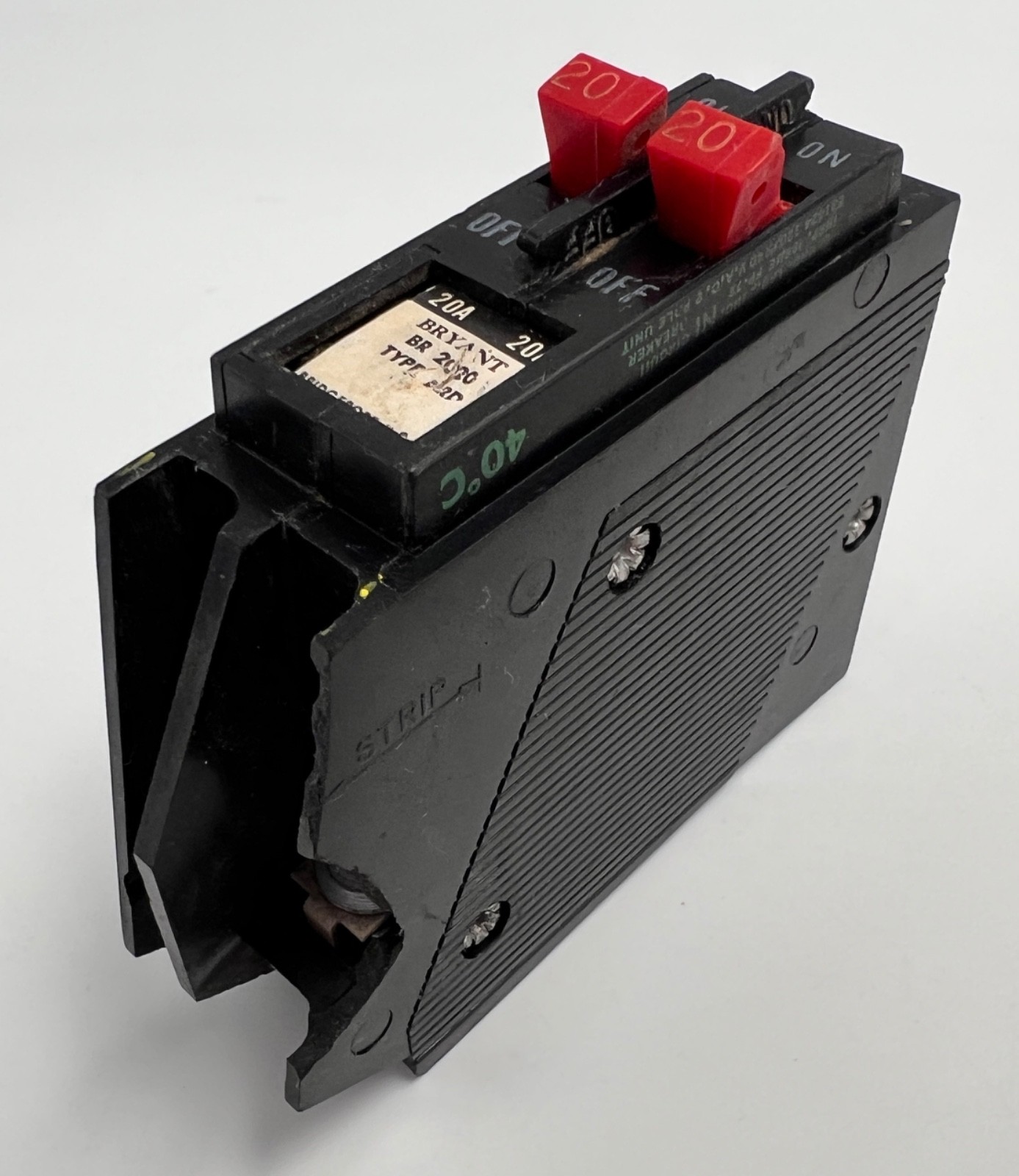 Bryant BR 20-20 BR2020 20 Amp 1 Pole Circuit Breaker Type BRD 120VAC Plug In