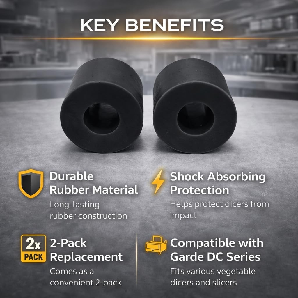 OCS Parts 2-Pack Rubber Bumpers for Garde DC Series Vegetable Dicers