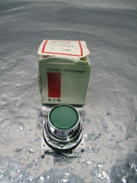 Cutler-Hammer 10250T103 Operator STD Button, Green, Eaton, 100614