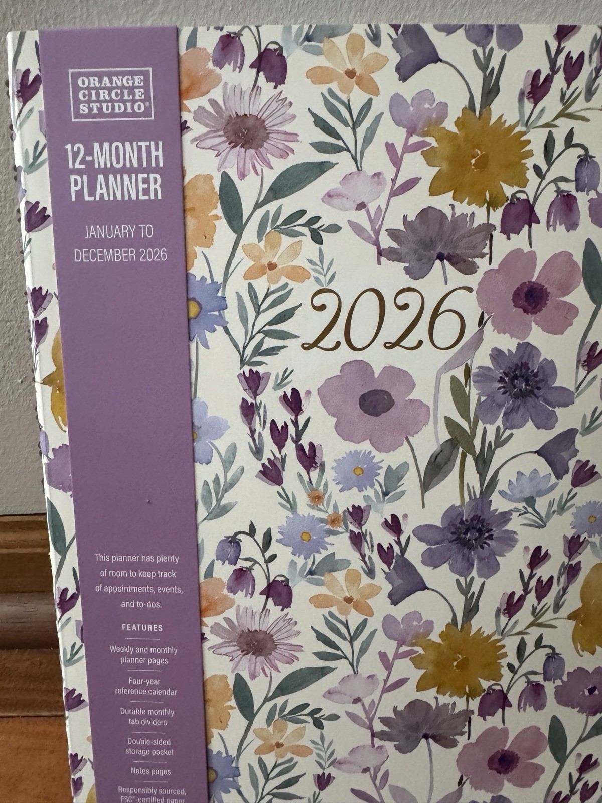 2026 Planner Orange Circle Studio 12 Months Planner Jan-Dec 2026 11×9” X- Large