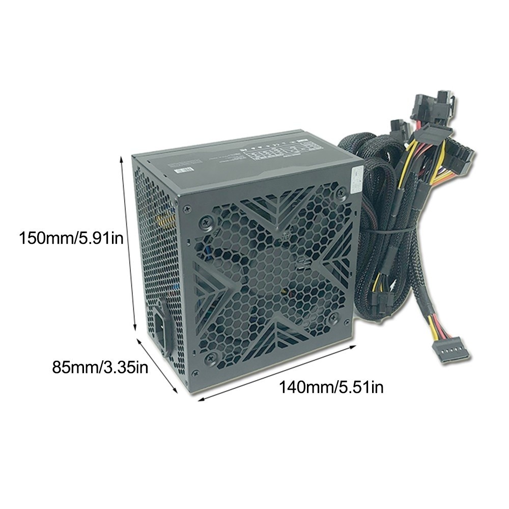 Desktop computer power supply for XinHang PS650Pw 600W black silent #zb