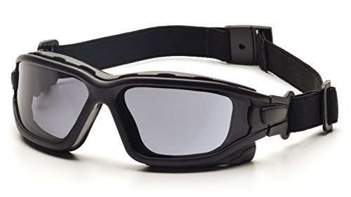 Pyramex I-Force Sporty Dual Pane Anti-Fog Goggle, Black Frame/Gray Anti-Fog Lens
