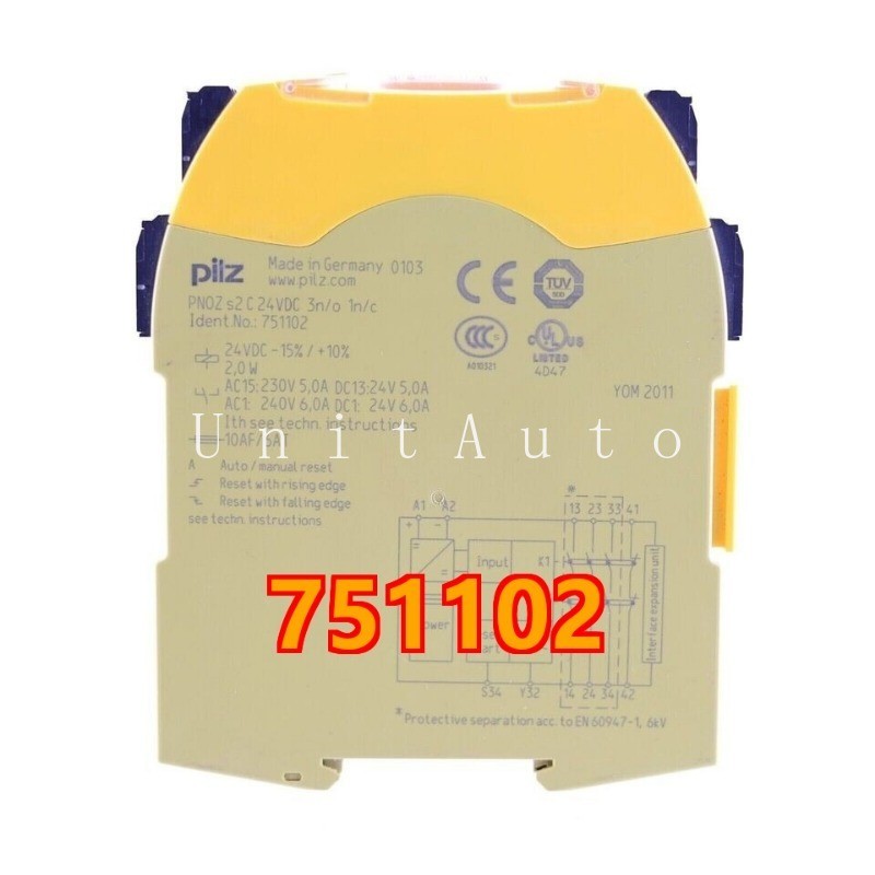 1 PCS New PILZ 751102 PNOZ S2 24VDC Safety Relay Module In Stock Fast Delivery