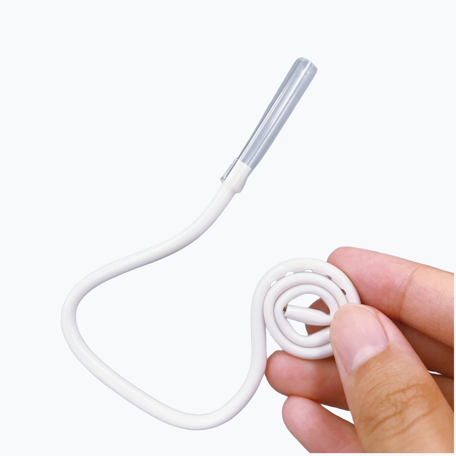 100Pcs/Bag Dental Coiled Saliva Ejectors Bendable Tongue Holder with 13 Adaptors