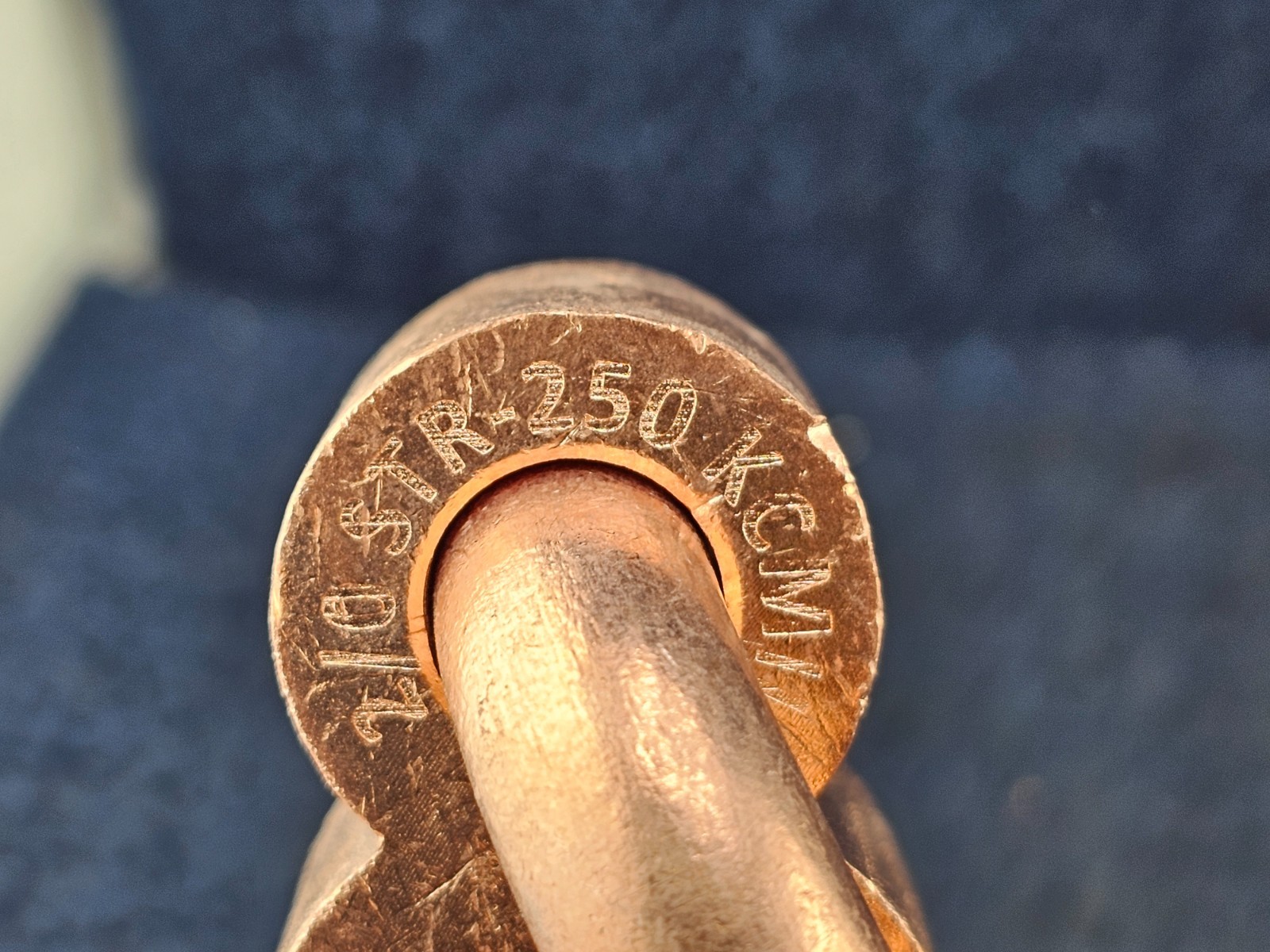 Copper Compression Connector, Ground Rod to Grid, 2 AWG (STR) 250 KCMIL