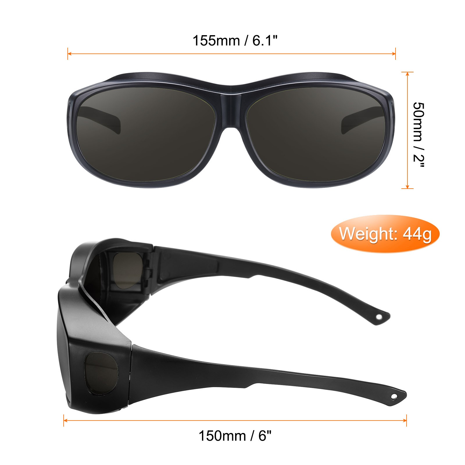 Welding Glasses IR Shade 5 CE Certified Protective Glasses Wrap-Around Lens