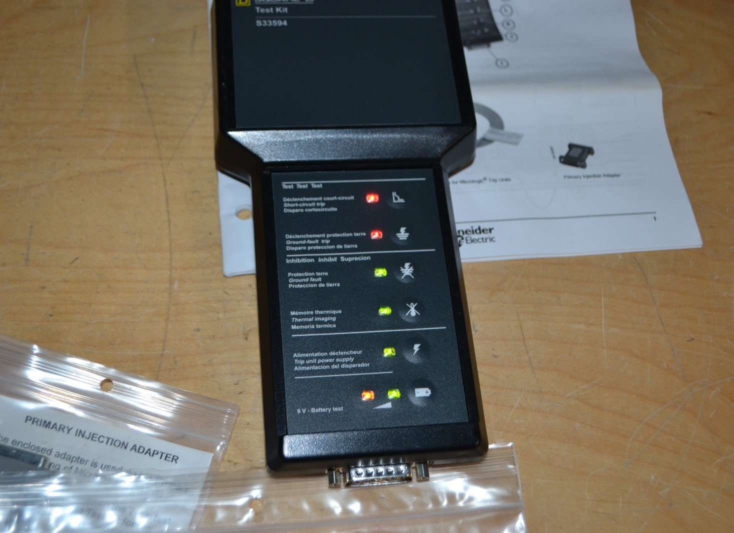Square D Schneider Electric ~ S33594 Hand Held Breaker Test Kit, HHTK ~ Complete