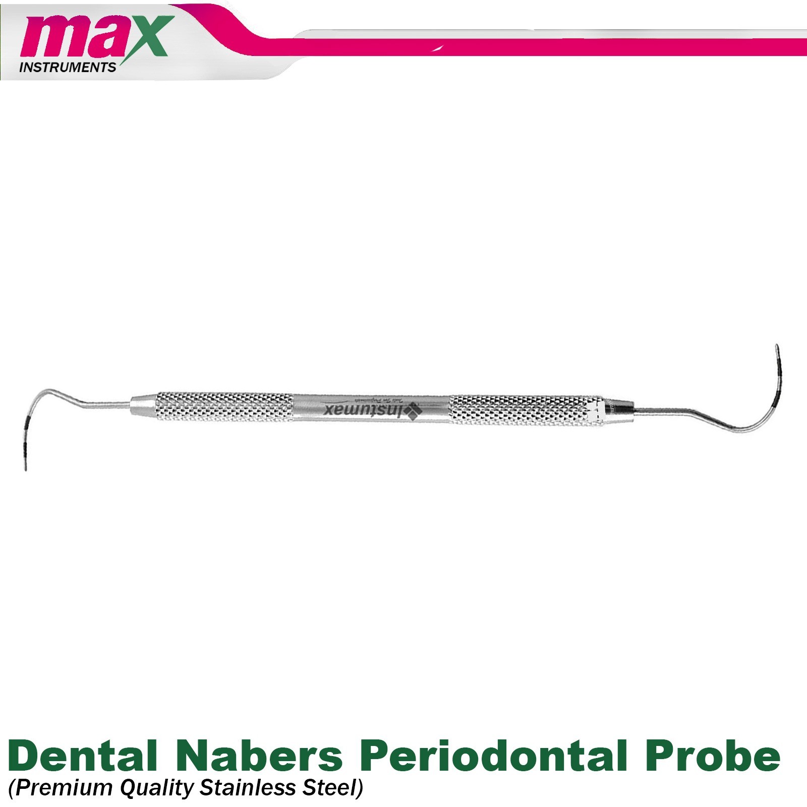 Nabers Probe Periodontal Furcation Lesions 2N Probe Dental Screening Scaler 2PCS