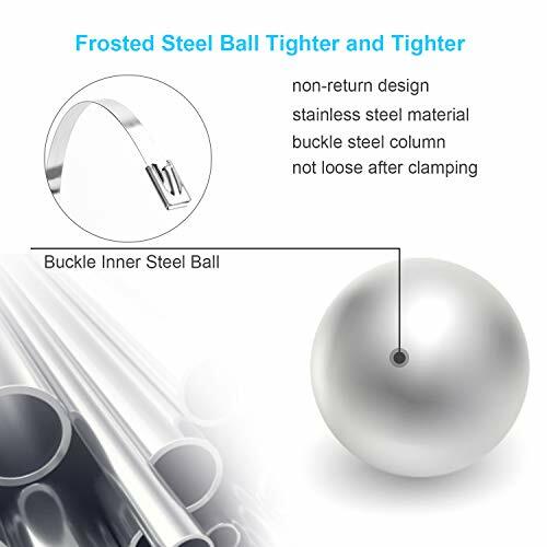 11.8 Inch Metal Cable Zip Ties,304 Stainless Steel,Self-locking Cable Ties,100PC