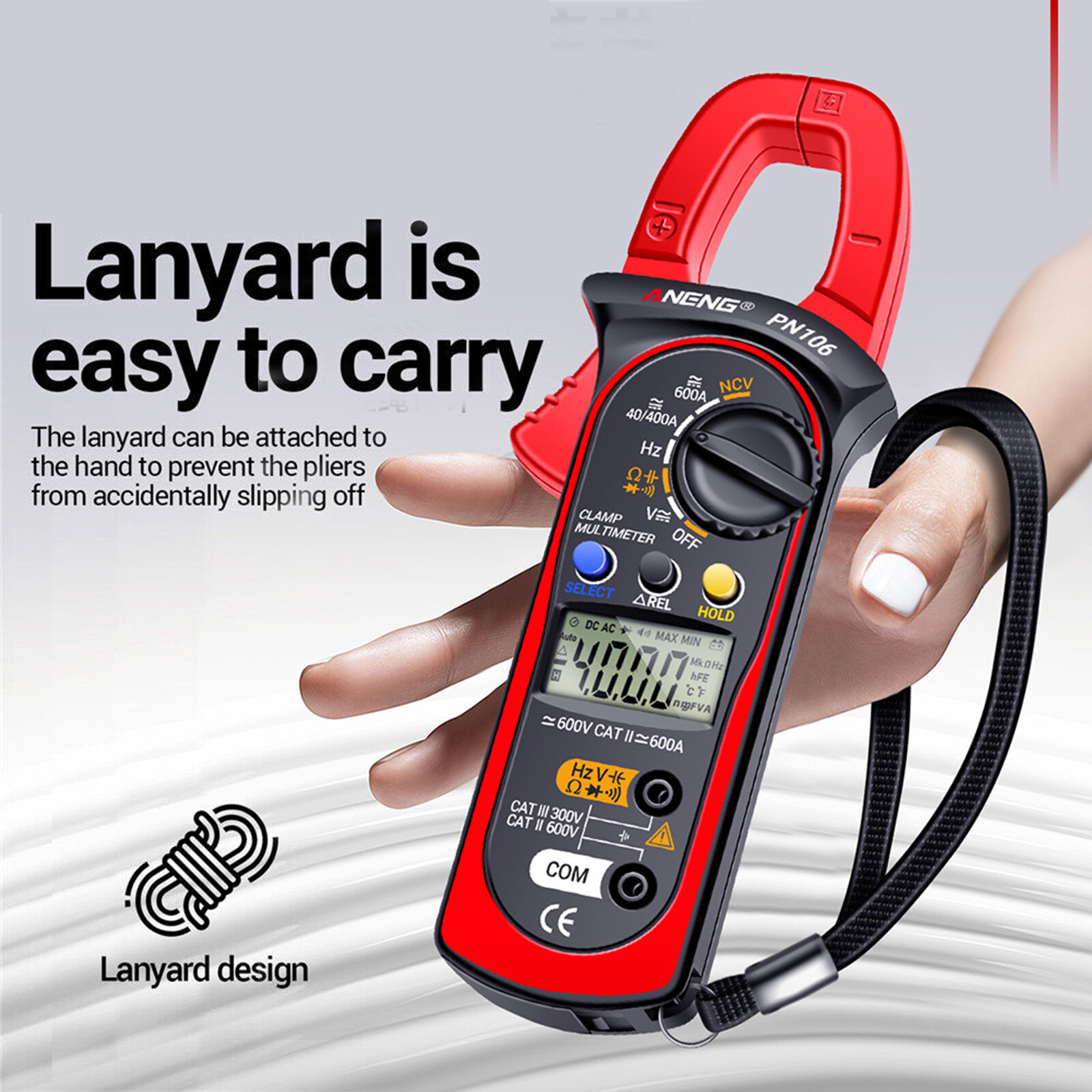 AC/DC Current Digital Clamp Meter Amp Multimeter Handheld Tester 4000 Counts