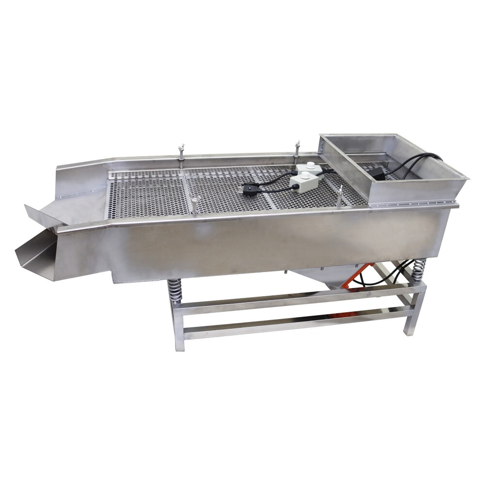 Double Layer 10mm&5mm Stainless Steel Linear Vibrating Screen Two Motor 110V