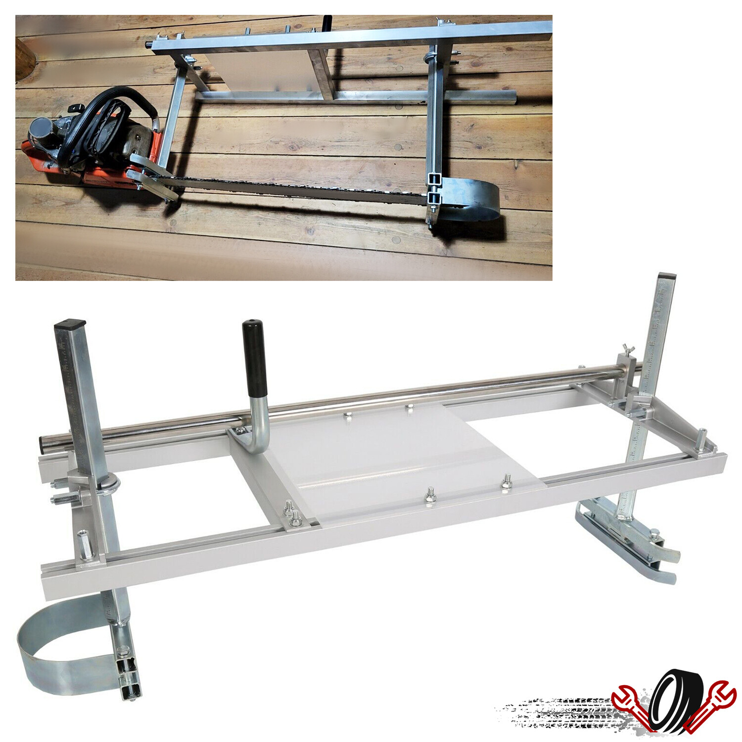 Portable Chainsaw Mill 14″-36″ Guide Bar Aluminum Steel Planking Lumber