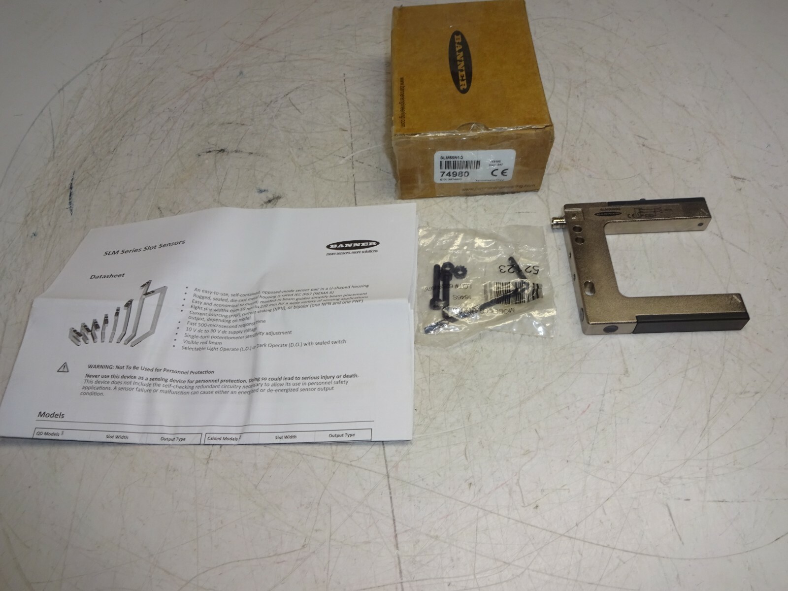 Banner Slm50n6q Slot Sensor 74980