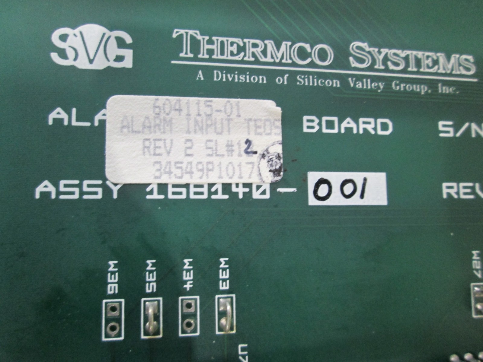 SPT Micro, 604115-01, TEOS Alarm Input PCB Assy, New