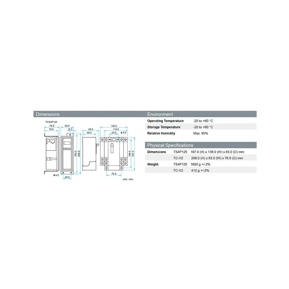 Transfer Switch 4 pole | 125 Amps | Thunder Parts | 1 Year Warranty!
