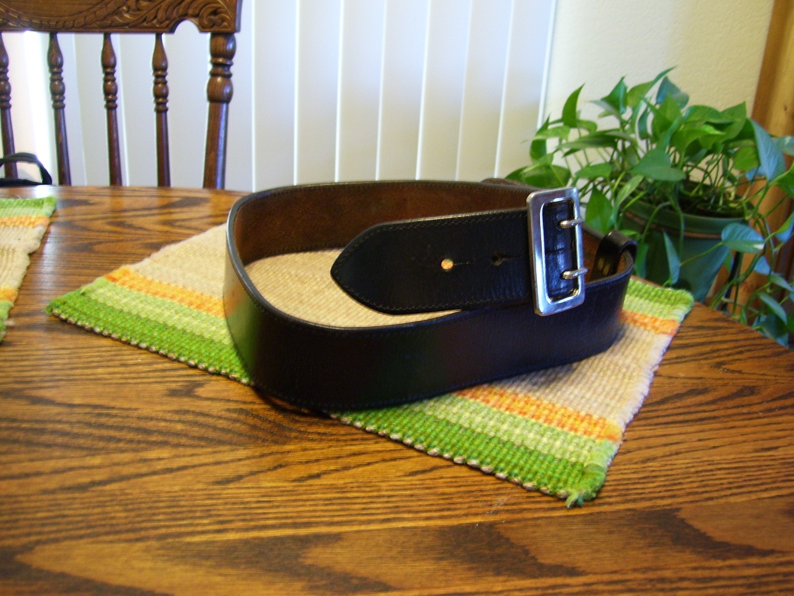 Bianchi #B2 36 Leather Black Plain 2.25″ Sam Browne Duty Belt Gun Equipment Belt