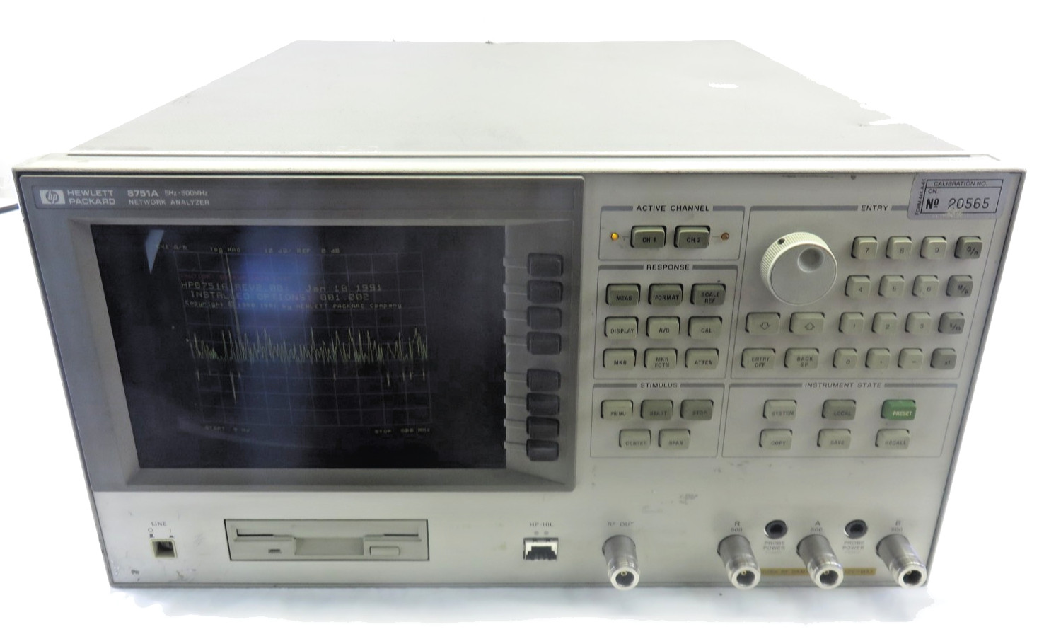 HP Agilent 8751A 5Hz to 500 MHz Network Analyzer, For Parts/Repair