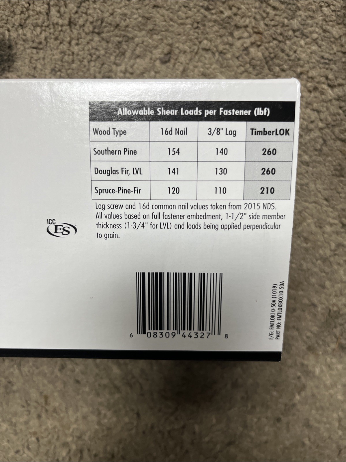 FastenMaster FMTLOK10-50A TimberLOK 10″ – 50 pc box