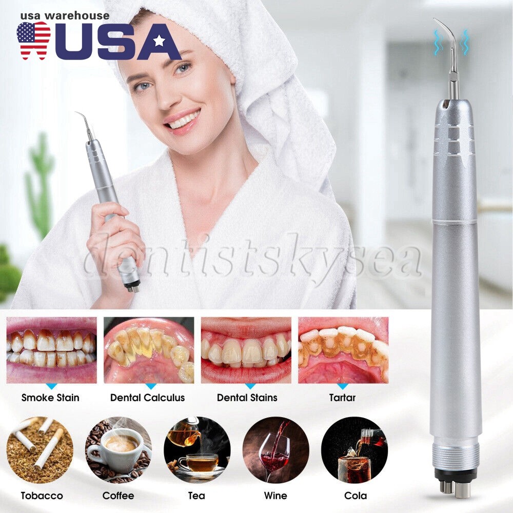 Dental Air Scaler Sonic Perio Scaling 4 Hole with 3 Compatible Tips US STOCK