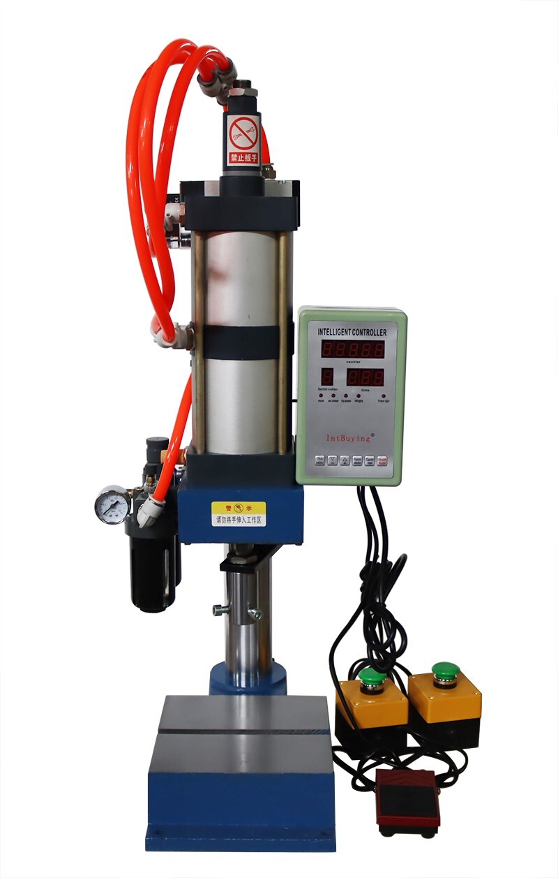 2205Lbs 110V Pneumatic Punch Press Machine 1000kg 2-4in 2 Controller Foot Switch