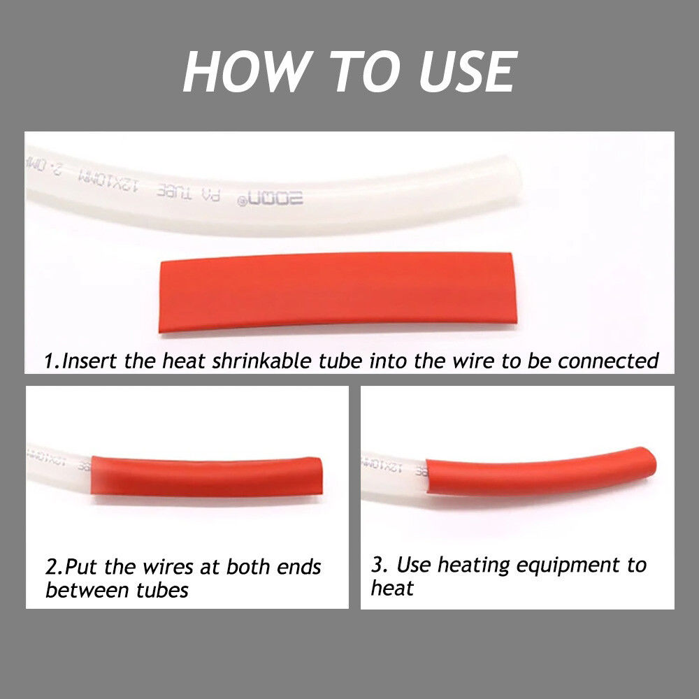 Heat Shrink Tubing 1 – 50mm Cable Heatshrink Sleeving Car 2:1 Ratio Purple