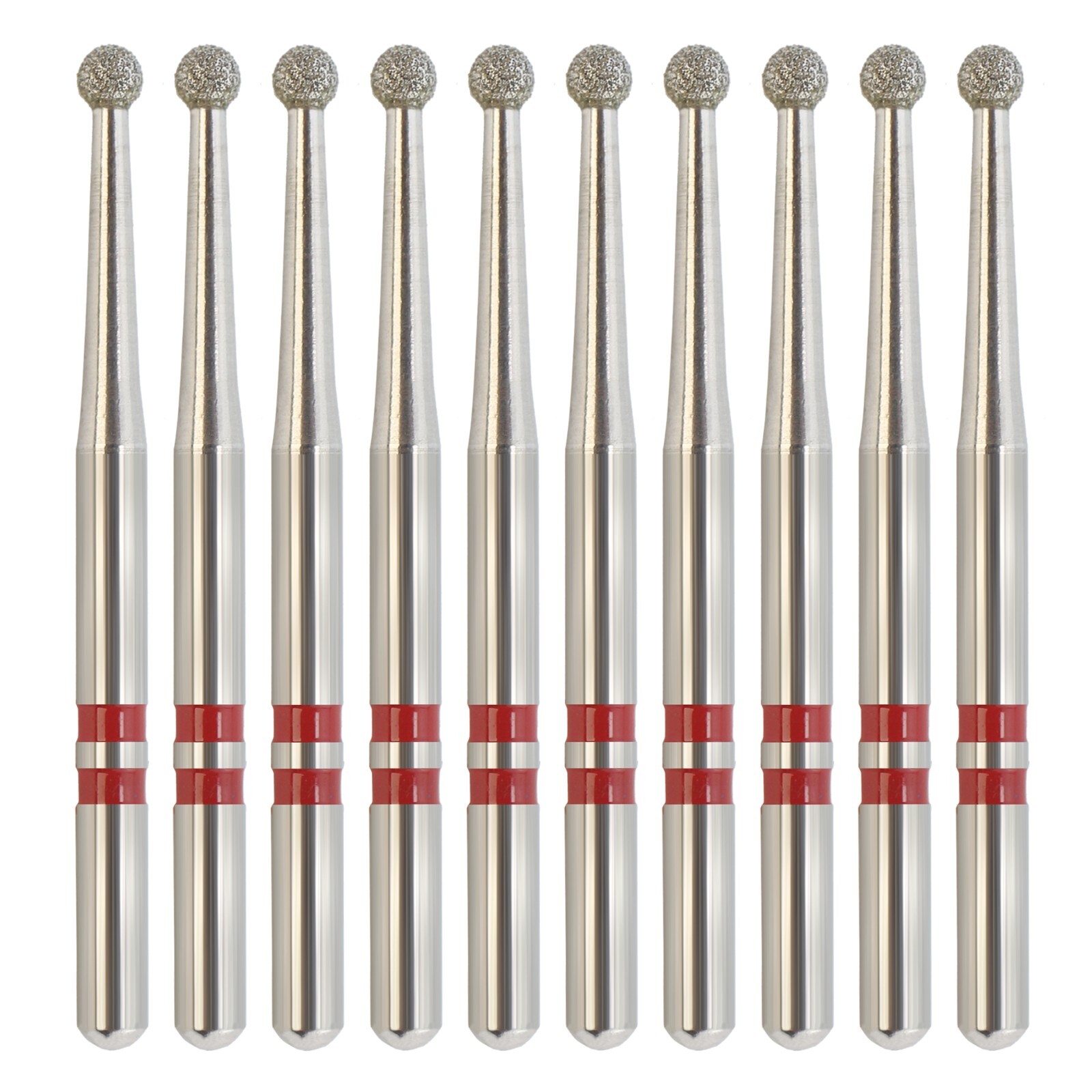 Zirconia Diamond Burs Friction Grip Egg Football Ball Round End Taper Cylinder