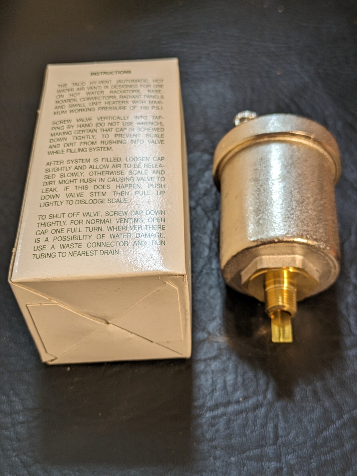 Taco 400 HY-VENT Automatic Hot Water Air Vent 1/8 In NPT 150 PSI NEW