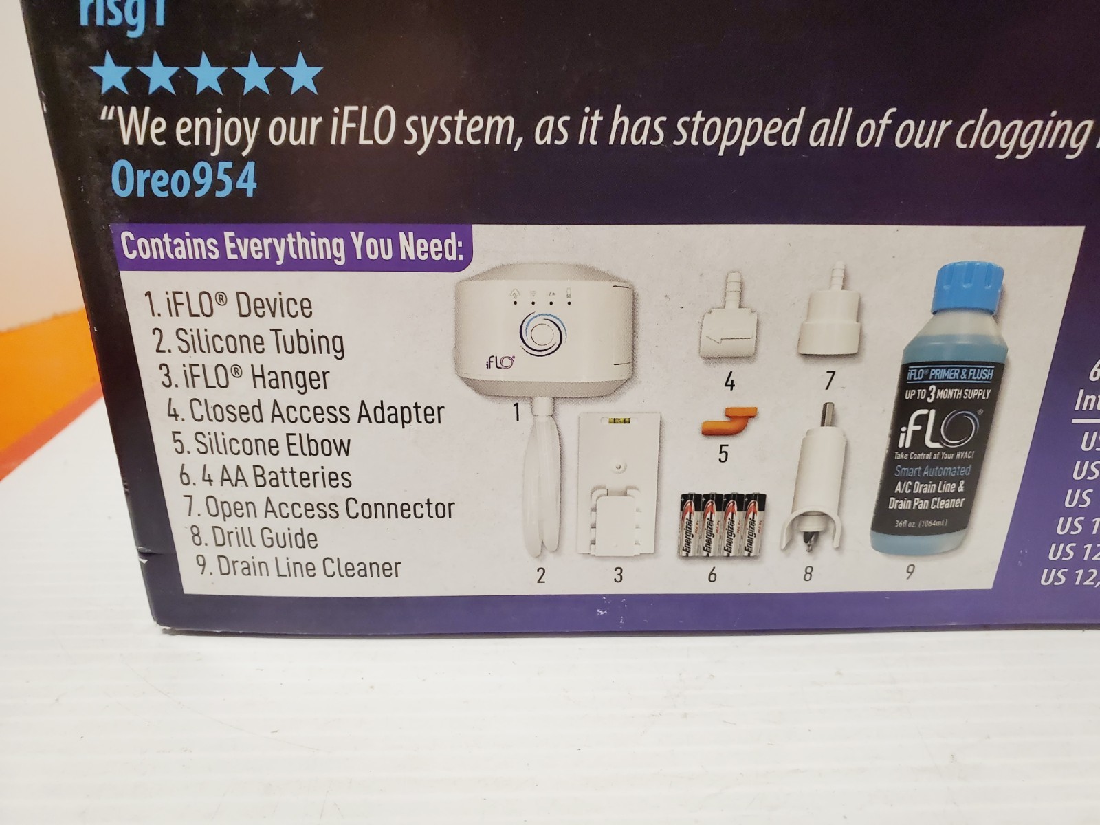 iFLO Smart Automated A/C HVAC Drain Line Cleaner System w/ 3 Month Cartridge New