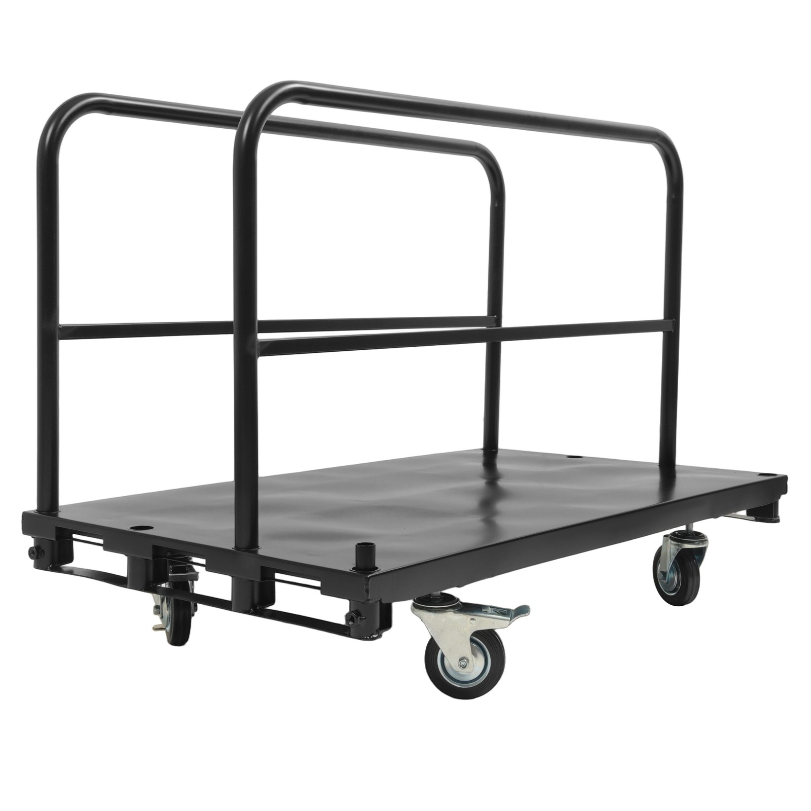2200 lb 2- in-1 Drywall Sheet Cart, Lumber Platform Truck Dolly Cart W/4 Casters
