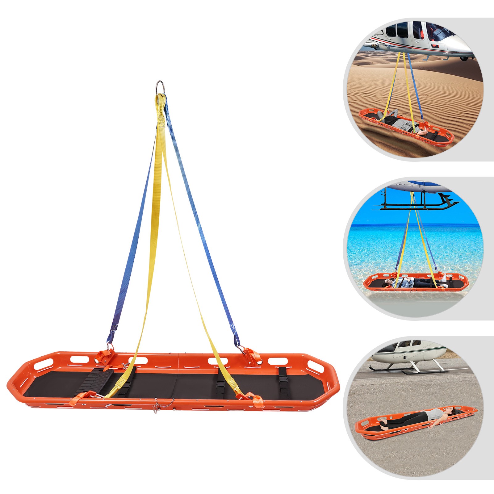Rescue Basket Stretcher Basket Emergency Stretcher w/ Lift Sling 270kg/595.25lbs