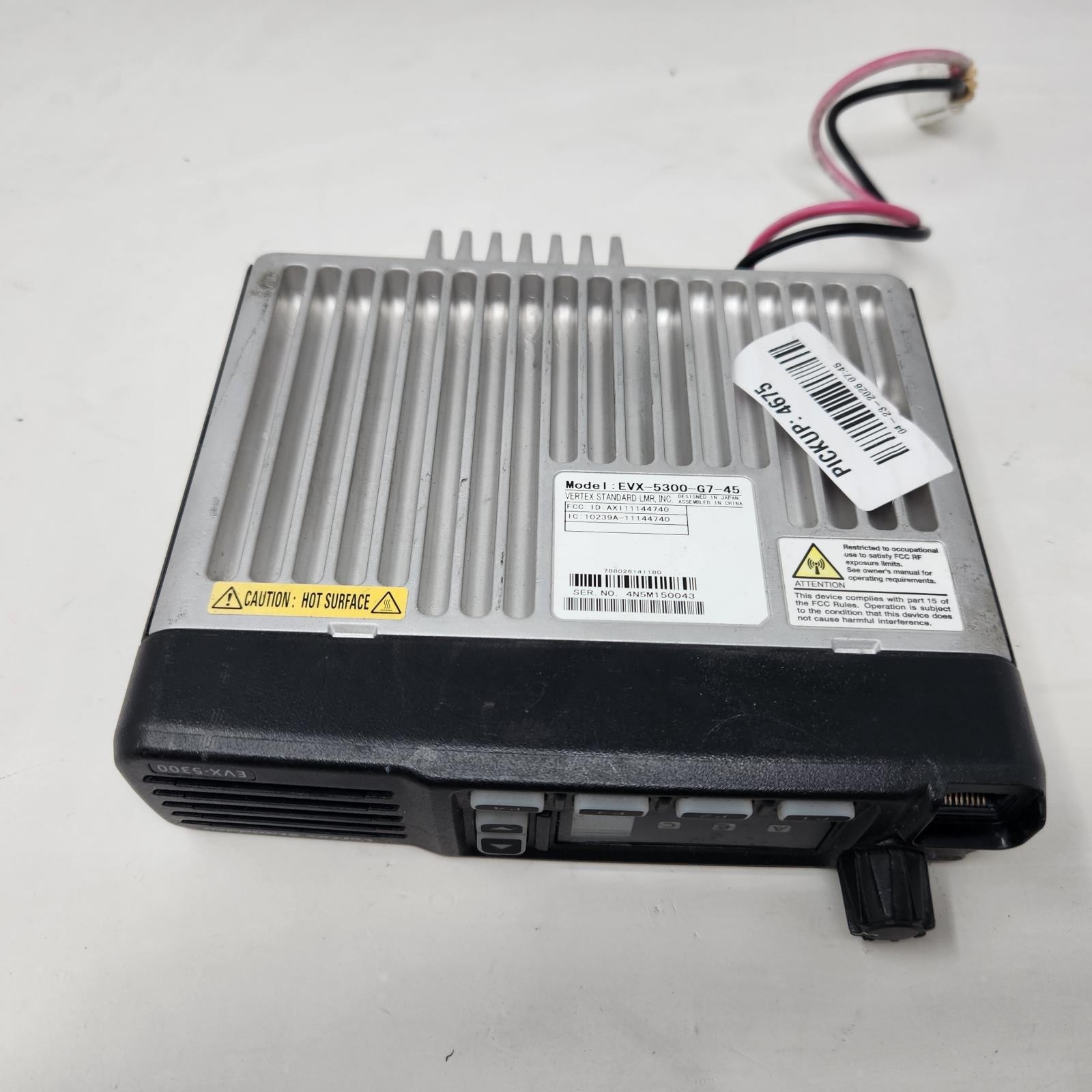Vertex Standard EVX-5300-G7-45 UHF 450MHz – 512MHz Two-Way Radio – RADIO ONLY
