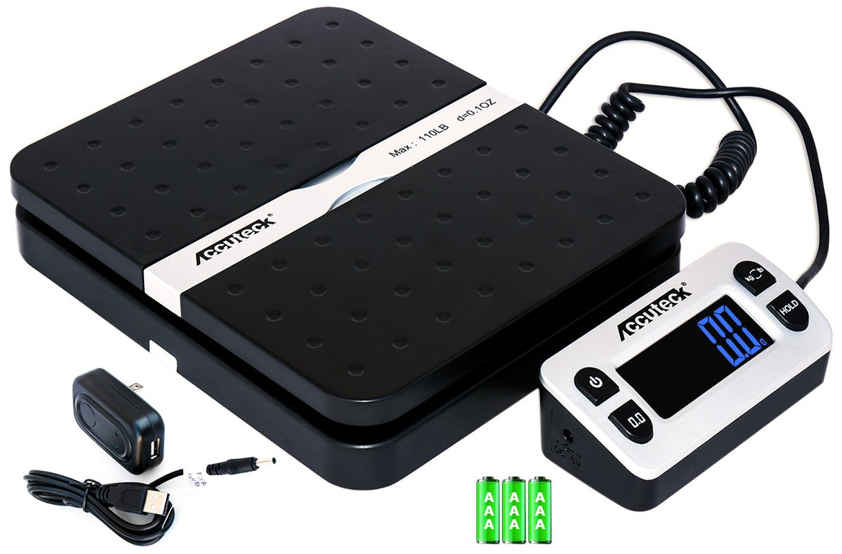 ACCUTECK 8580 High Capacity 110 Lbs High Accuracy 0.1OZ Digital Postal Scale wit
