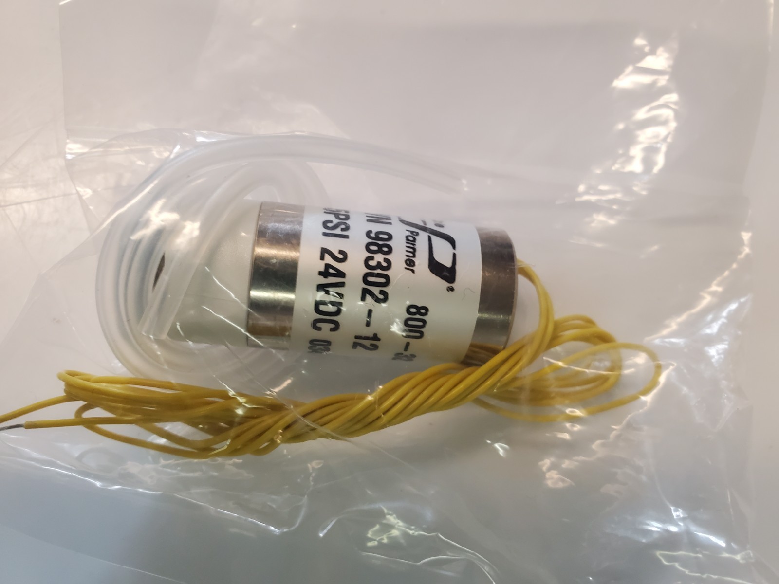 Cole-Parmer 98302-12 Masterflex Two-Way Normally Closed Solenoid Pinch Valve 24V