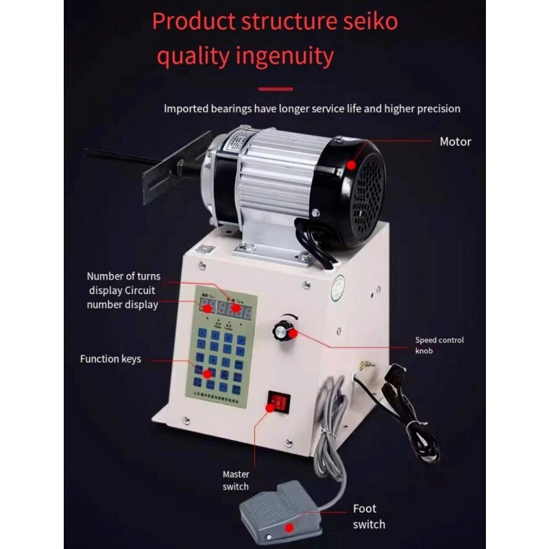 Wire Coil Winding Machine 0-999 Rings 800W Auto CNC Winding MachineThere’s video