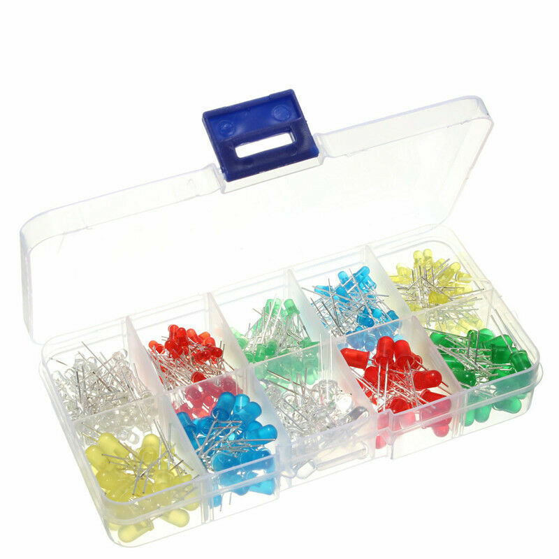 300pcs 3mm 5mm LED Light White Yellow Red Green Blue Emitting Assorted Diodes